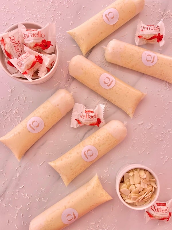 Geladinho gourmet sabor Raffaello