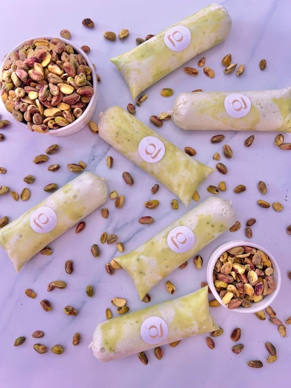 Geladinho gourmet sabor Pistache